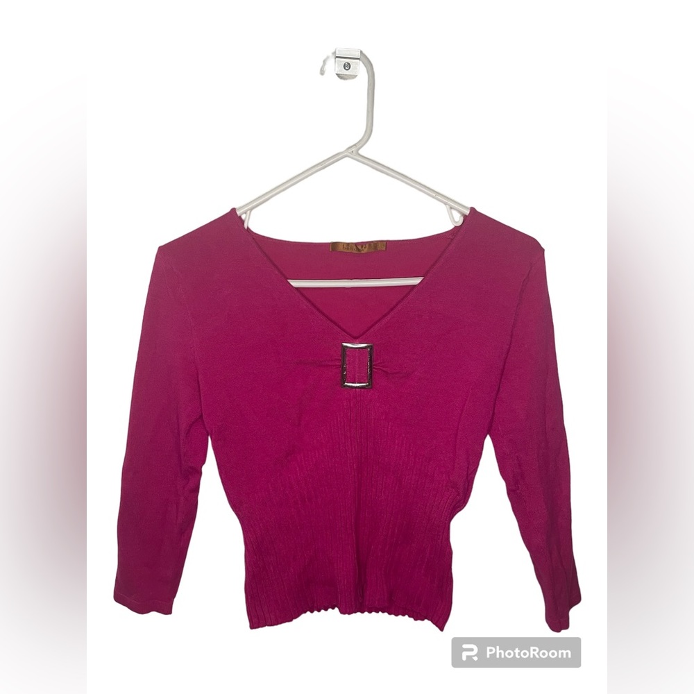 Women’s Dark Pink 3/4 Sleeve Top